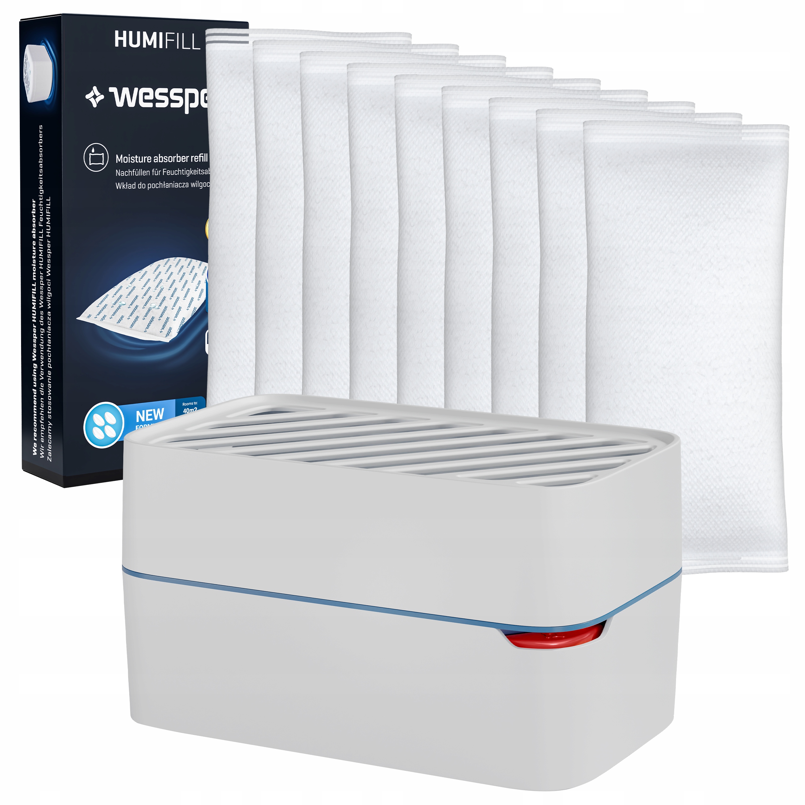 Pohlcovač vlhkosti Wessper P4 Humifill s indikátorem 10 x náplň 500 g