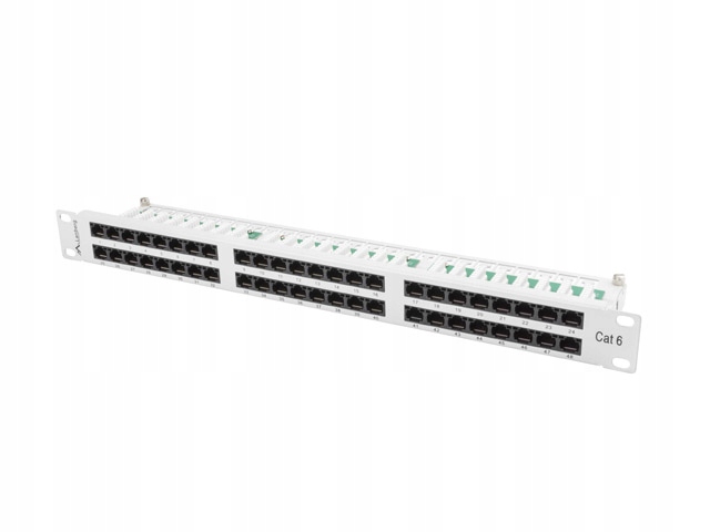 

Patch Panel 48 Port 1U 19” KAT.6 Szary Lanberg