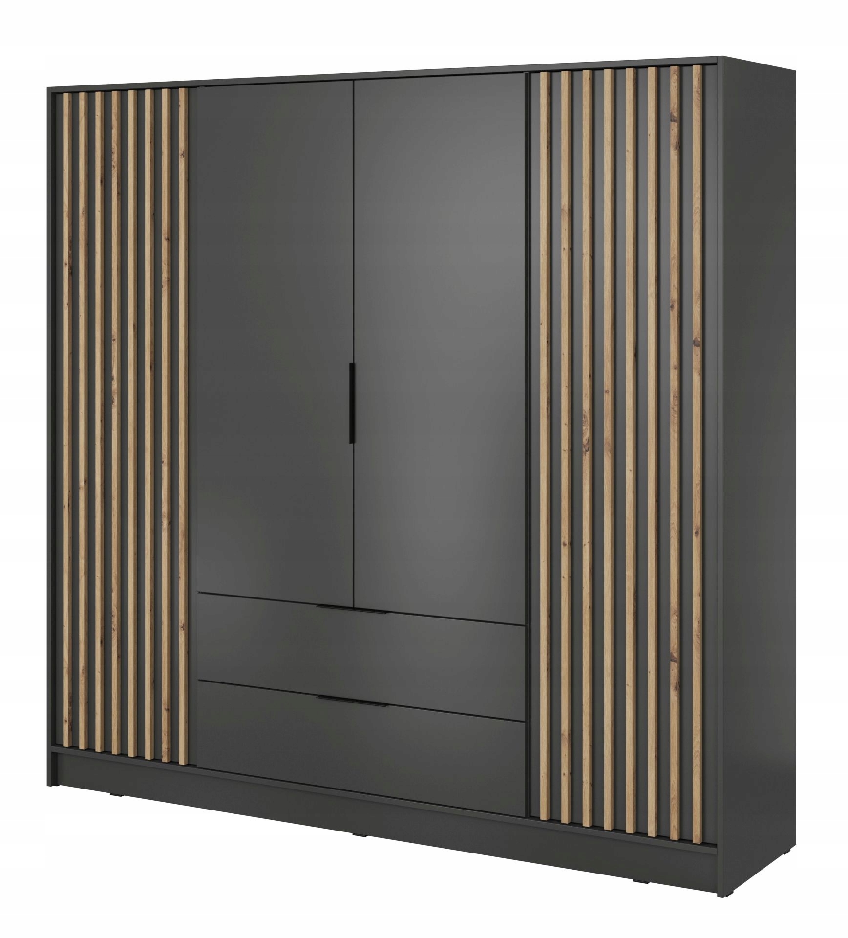 SZAFA CZTERODRZWIOWA NELLY 4D GRAFIT LAMELA ARTISAN