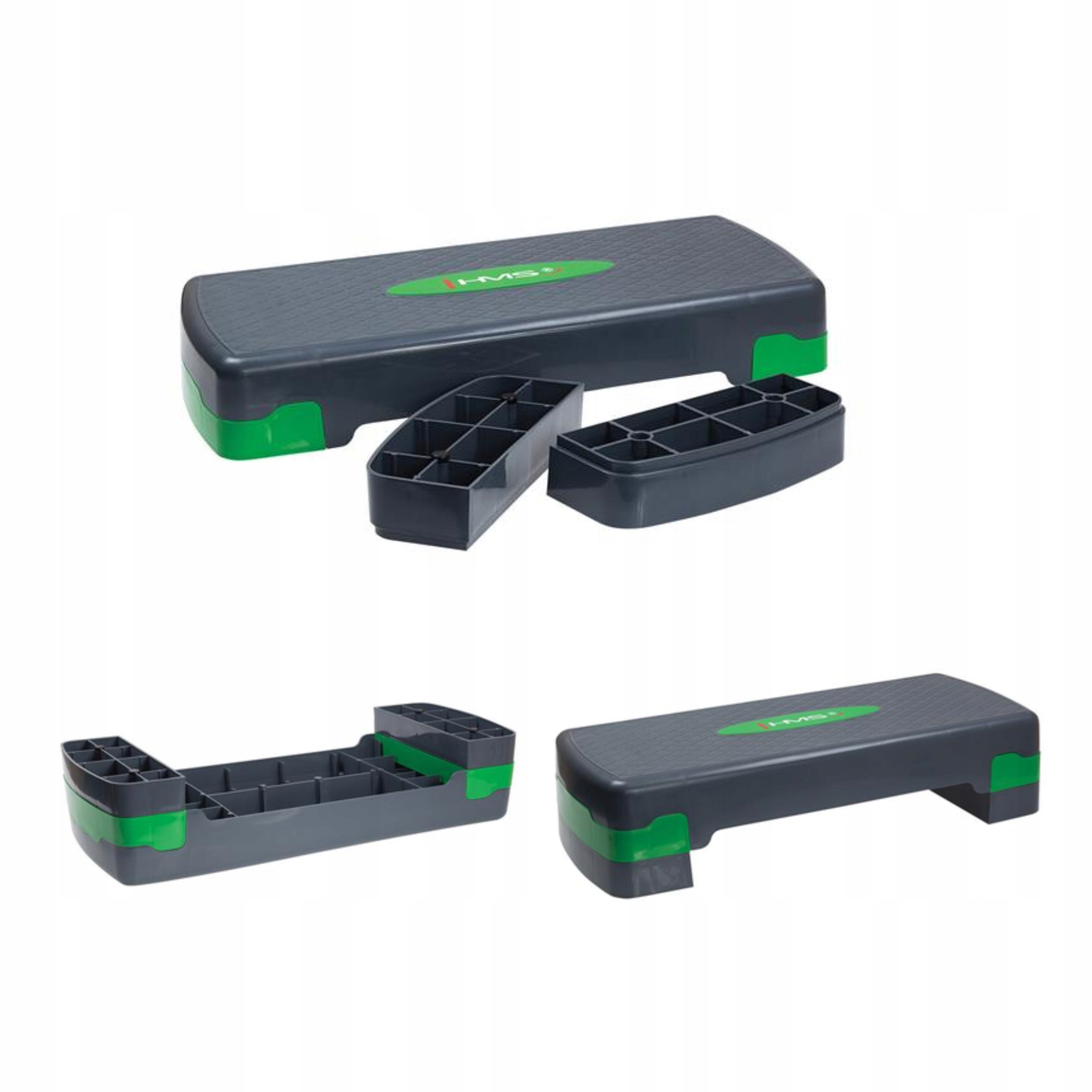 Step do aerobiku stepper regulowany czarno-zielony Hms