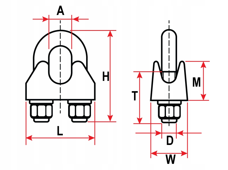 ZACISK KABŁĄKOWY DO LIN ROZMIAR 12, TYP A Marka inna