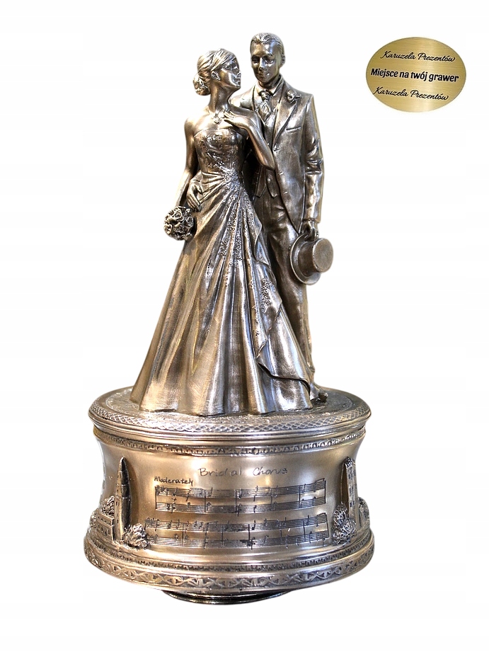 Hrací Skříňka Svatební Figurka Svatba A Přítelkyně Dárek Svatební Dárek, Děkujeme