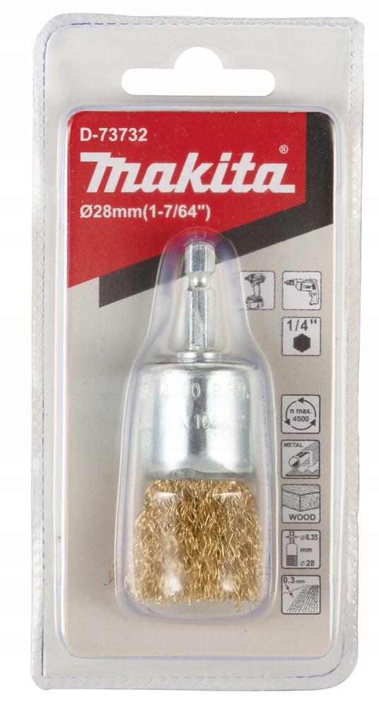 

Druciana Szczotka Mosiężna Makita D-73732 28 mm