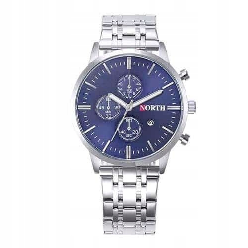 Pánské hodinky North /analogové náramek stříbrné datumovka