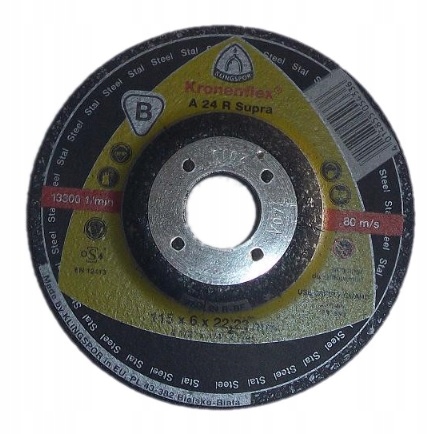 

Tarcza Szlifowania Inox Metalu 125x6x22 A24R Supra