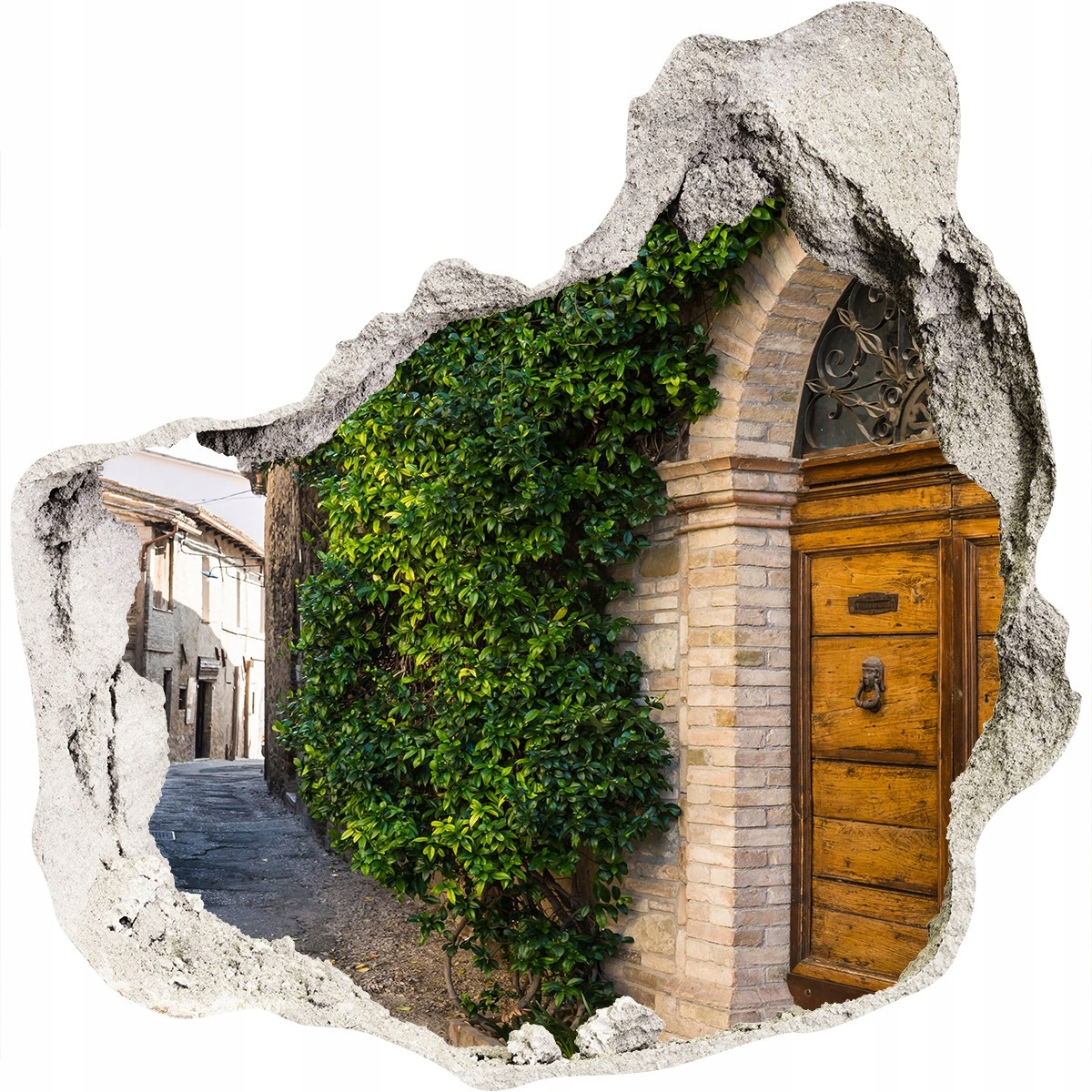 

Fototapeta dziura na ścianę 3d Urokliwa uliczka