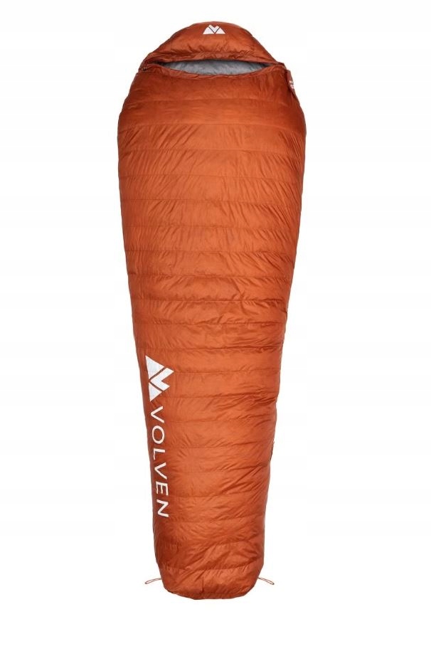 Spací pytel Volven Spacák Narvi 400-ORANŽOVÝ 80 cm x 215 cm Pravý