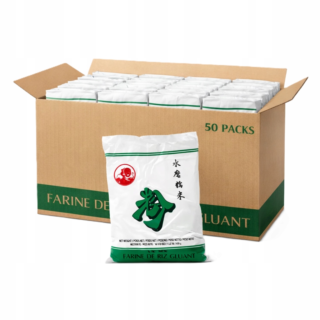 Mąka ryżowa kleista 50 x 400 g karton zbiorczy (glutinous rice flour)