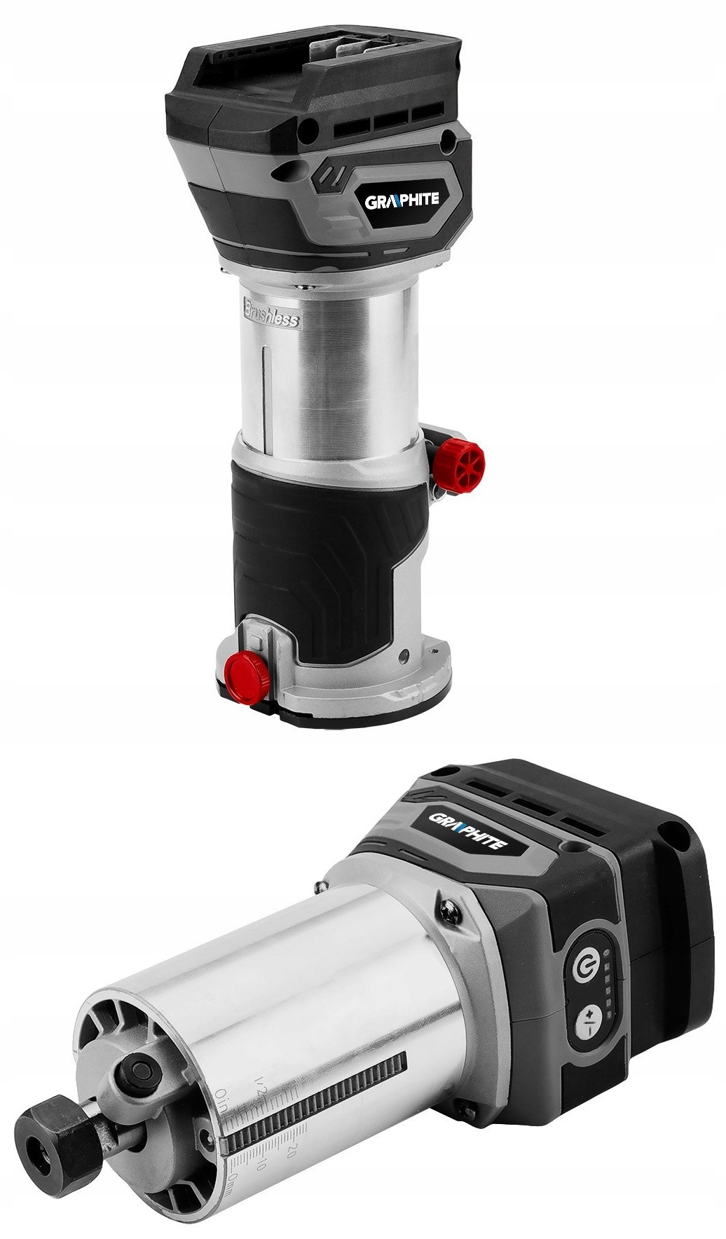 Frezarka bezszczotkowa akumulatorowa Energy+ 18V GRAPHITE 2AH ZESTAW Informacje dodatkowe regulacja obrotów