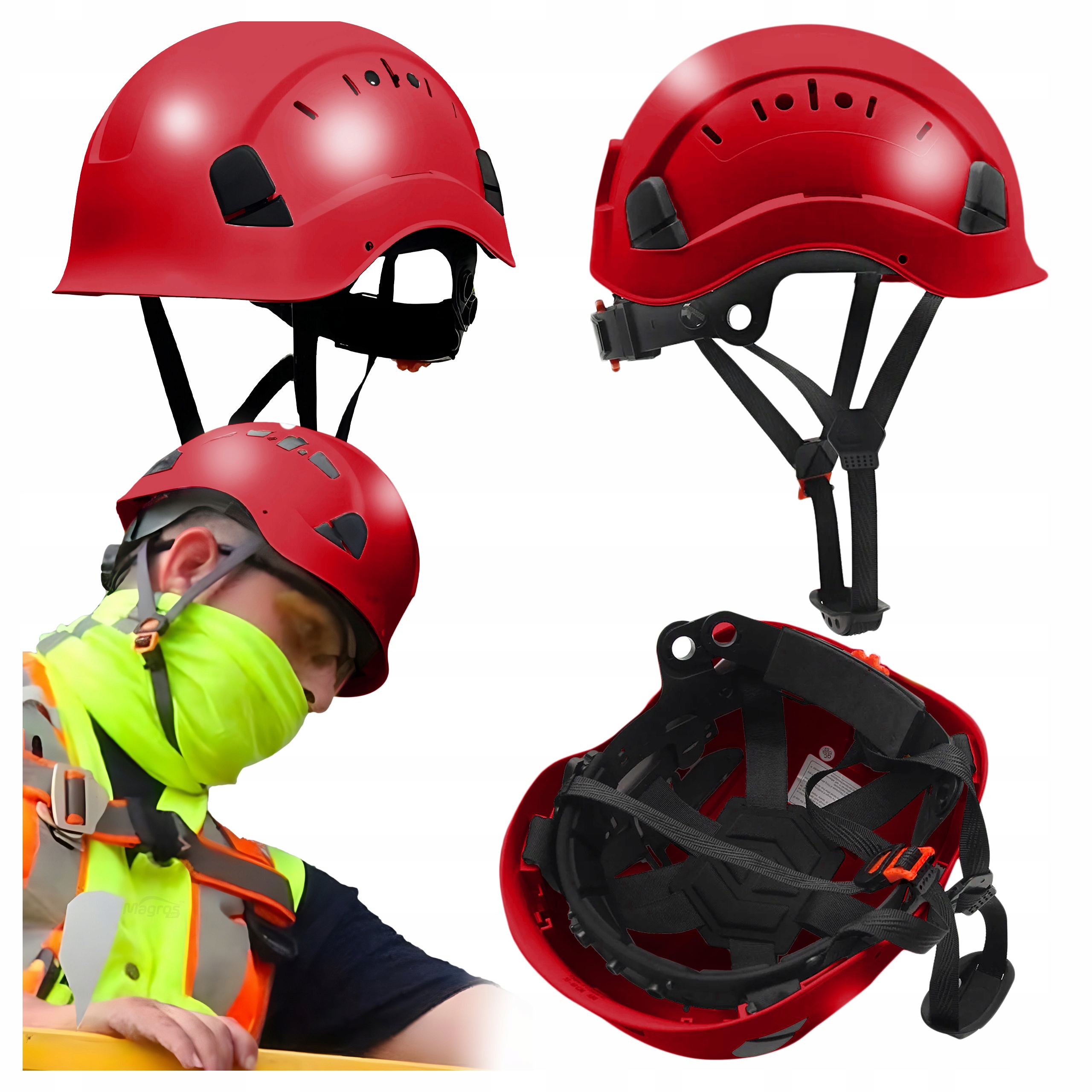 Pracovní přilba Průmyslová ochranná, odvětrávaná, stavební, lehká Bozp Abs