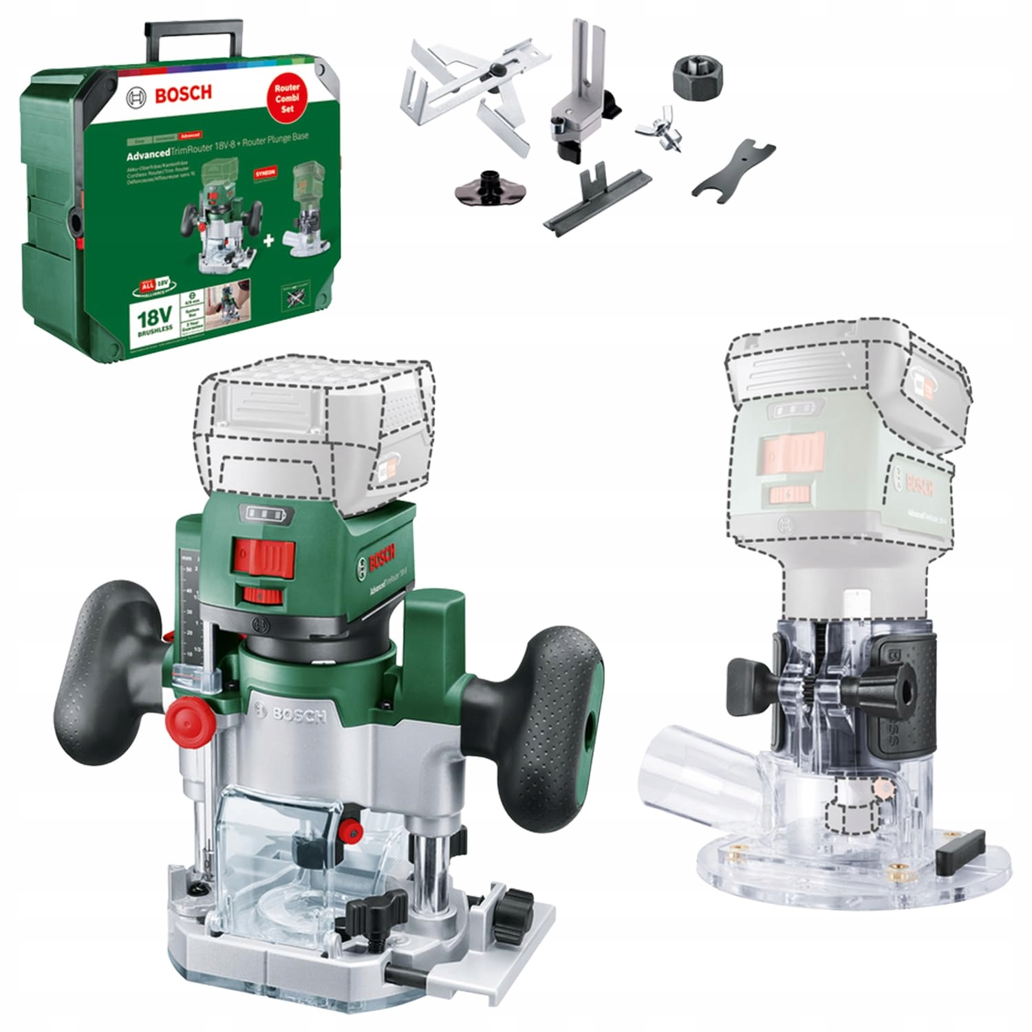 Bosch 2 w 1 akumulatorowa frezarka