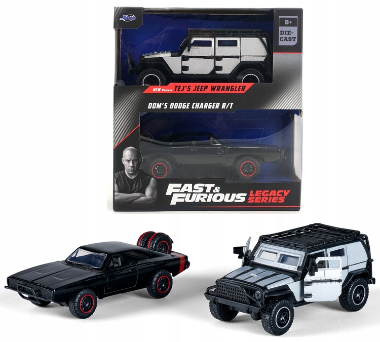 JADA Auta 2Pak Jeep Wrangler Dodge Charger 1:32