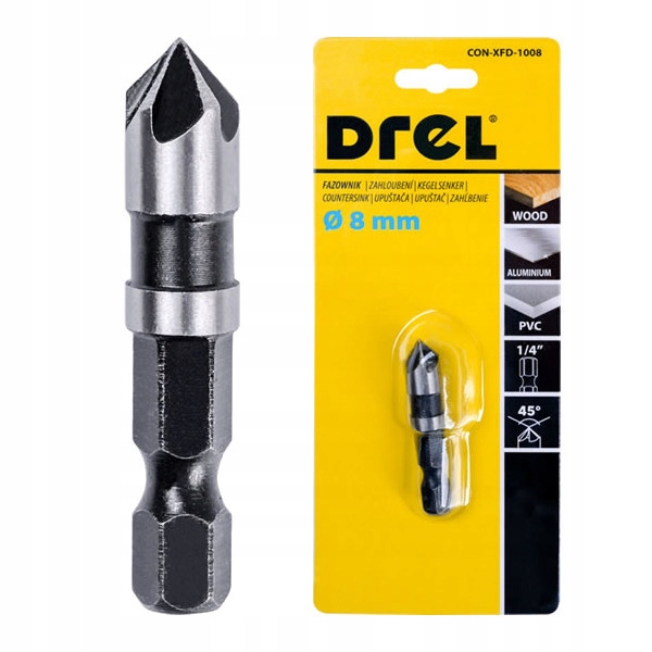 

Wiertło Fazownik Pogłębiacz Drewno Pvc 8mm Hex
