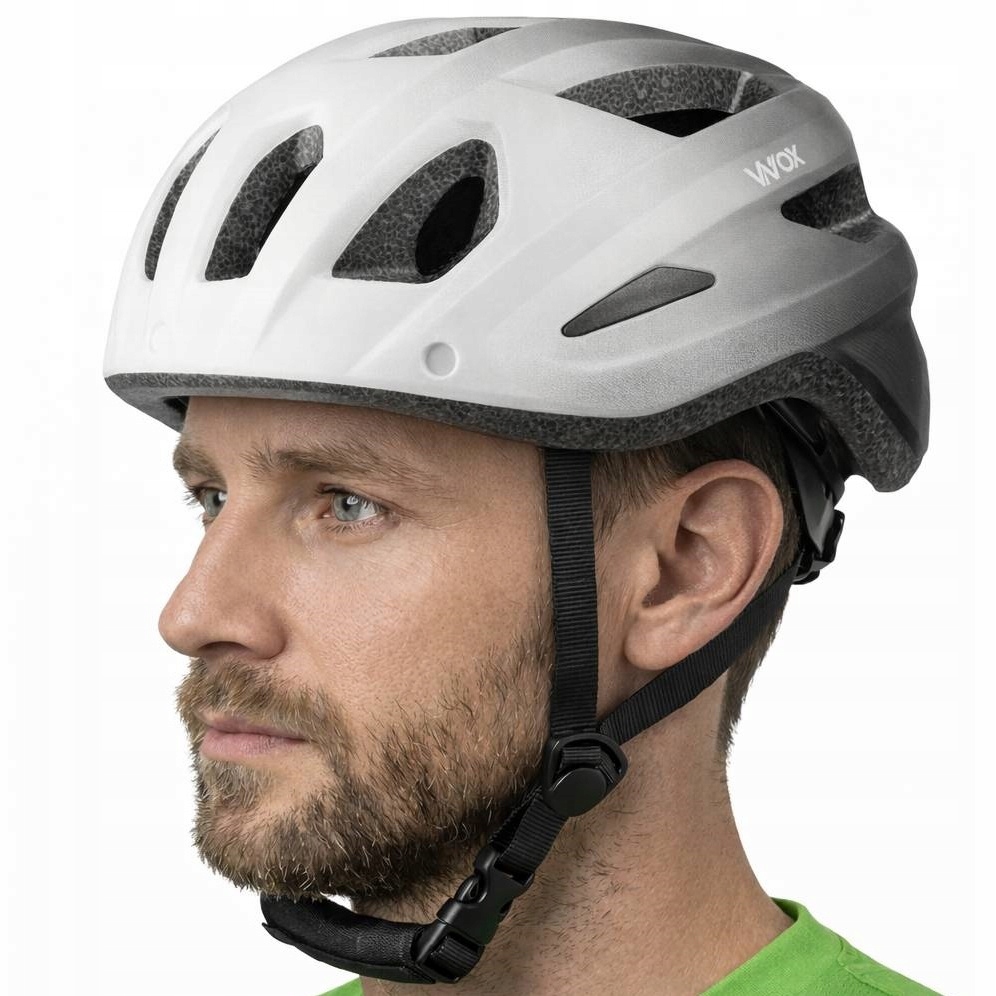 Pánská Cyklistická Přilba Dámská Mtb Matná Nastavitelná 58-61 cm Zadní Světlo Vayox