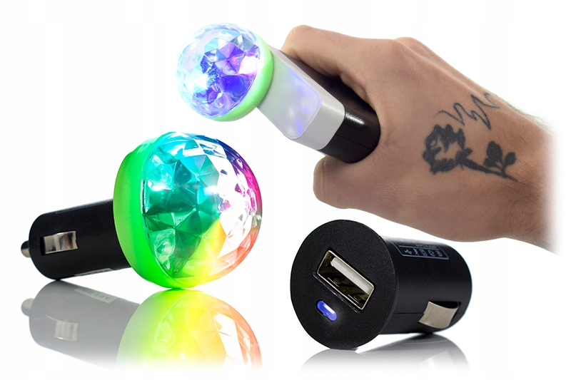 

Lampka kula dyskotekowa Disco na Usb do samochodu