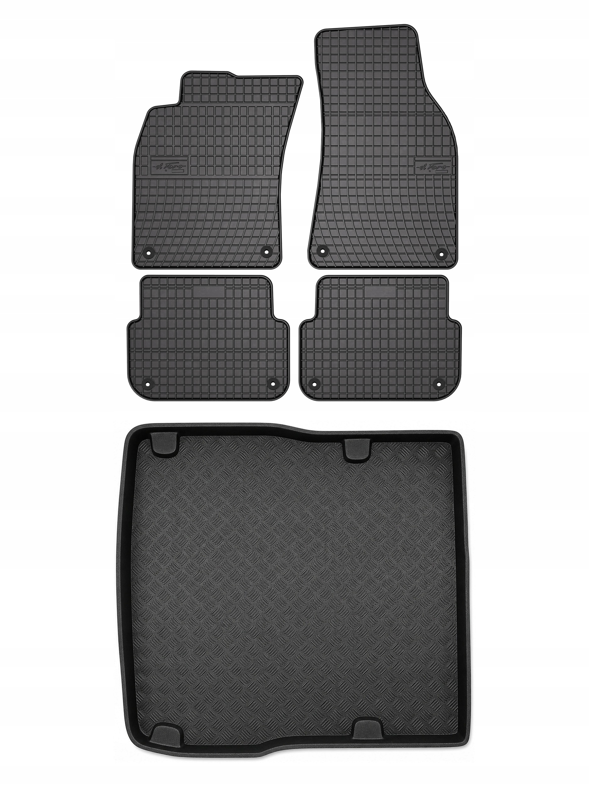 Gumové koberce SolidPRO rohož do kufru pro: Audi A6 C6 2004-2006 5 el.