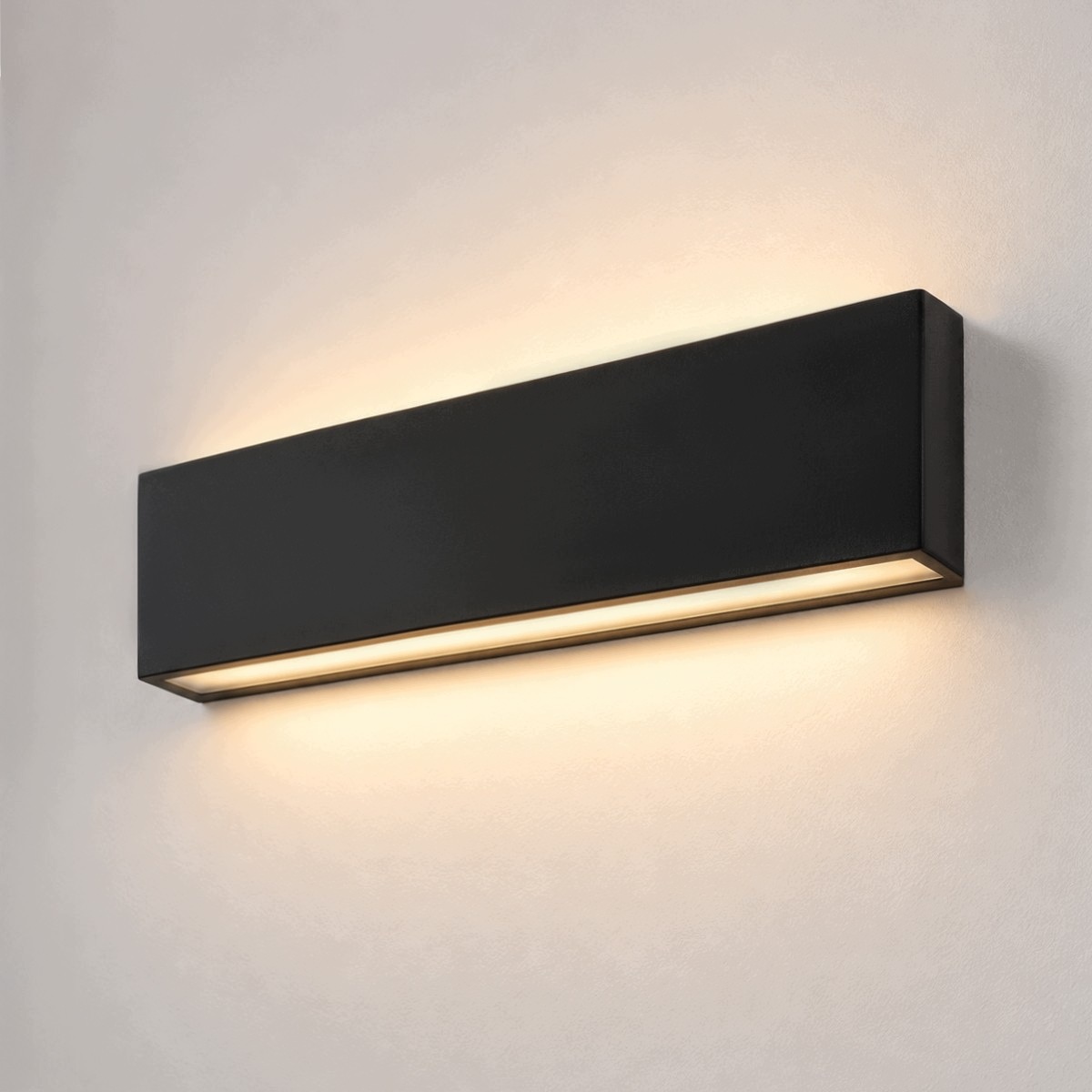 Moura Moderní černé zahradní nástěnné svítidlo na fasádu Led 24W 3000K IP54
