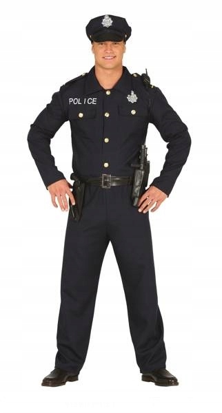 Kostým Pan Uniformovaný Policista Modrý M