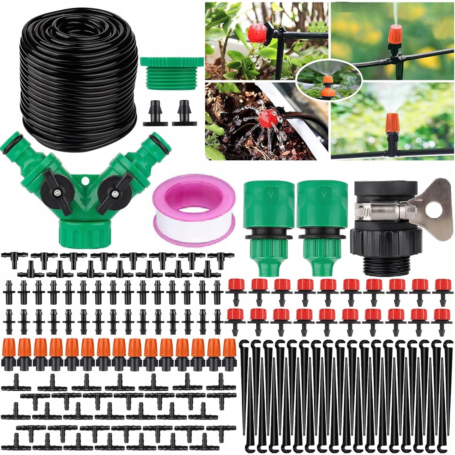 Sada zahradního zavlažovacího systému 40 m 158 Diy prvků SaiXuan
