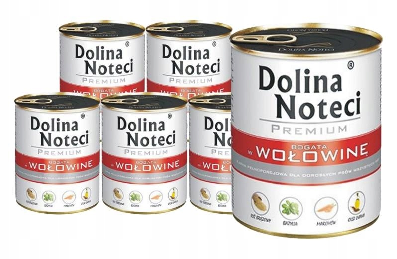 Levně Vlhké Krmivo pro psa Dolina Noteci Premium Hovězí 12x800g Bezobilné