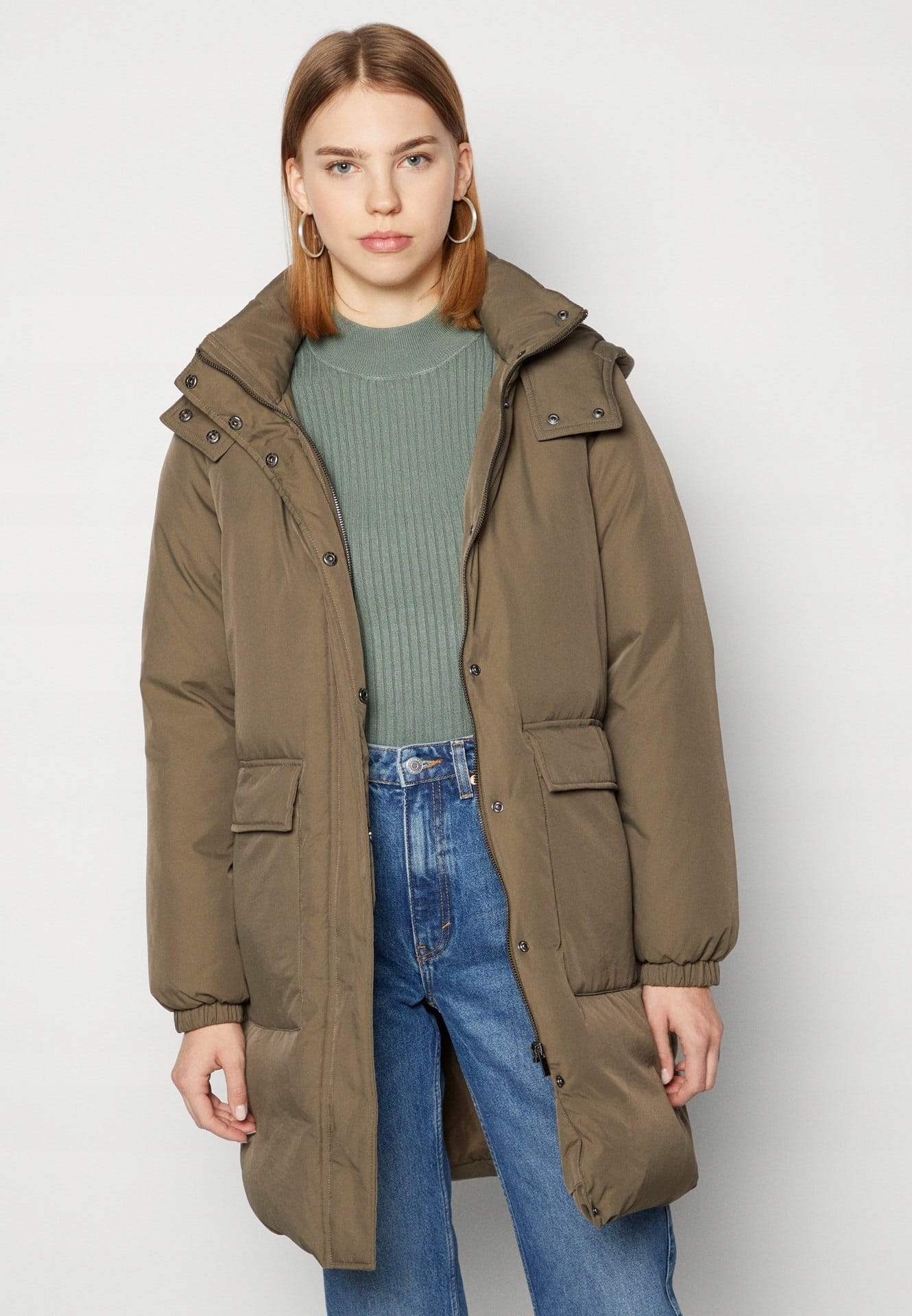 Vila Zelená Péřová Bunda S Kapuce (36)