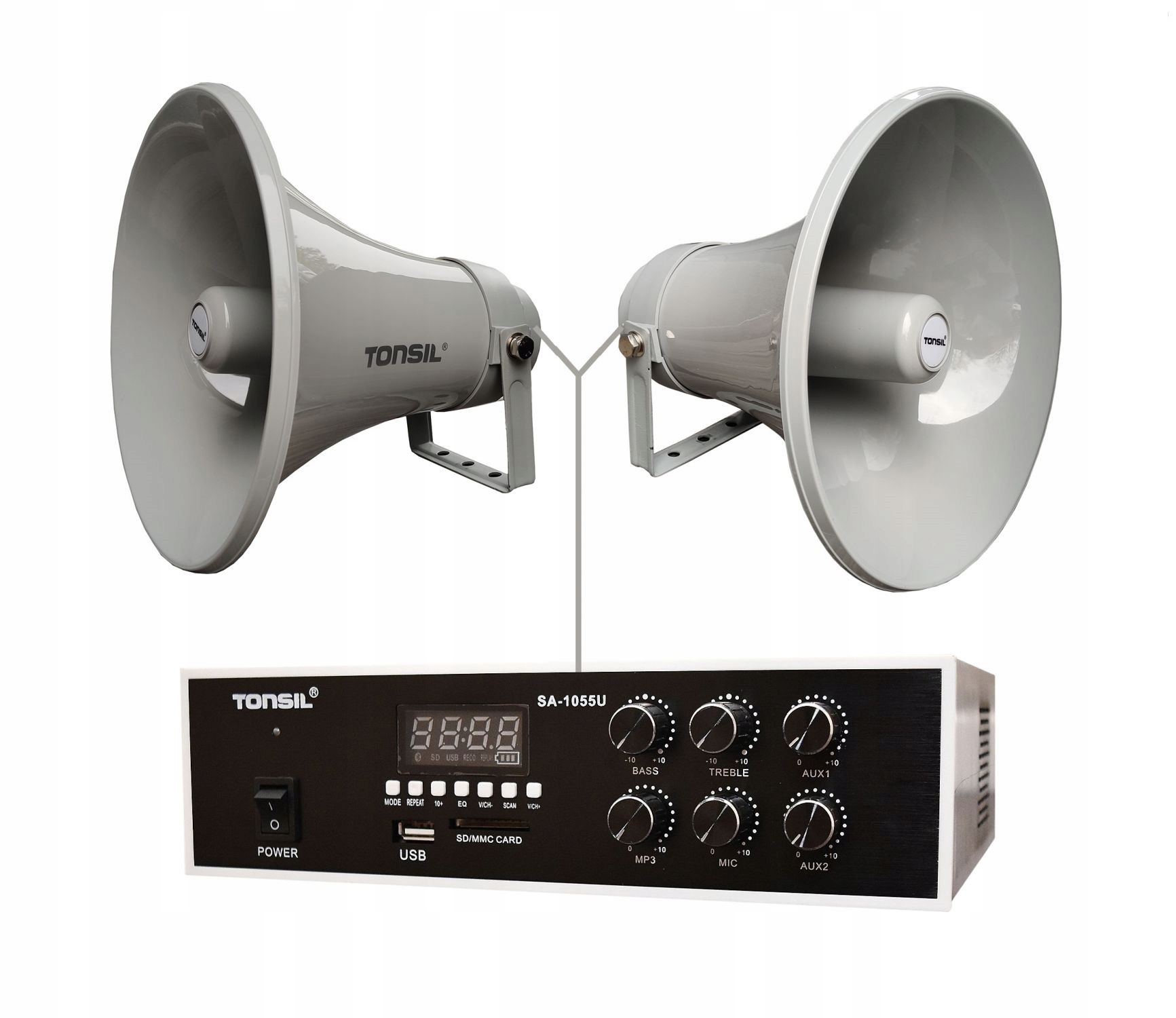 

Zestaw nagłaśniający do samochodu SA-1055U+2xTC 35