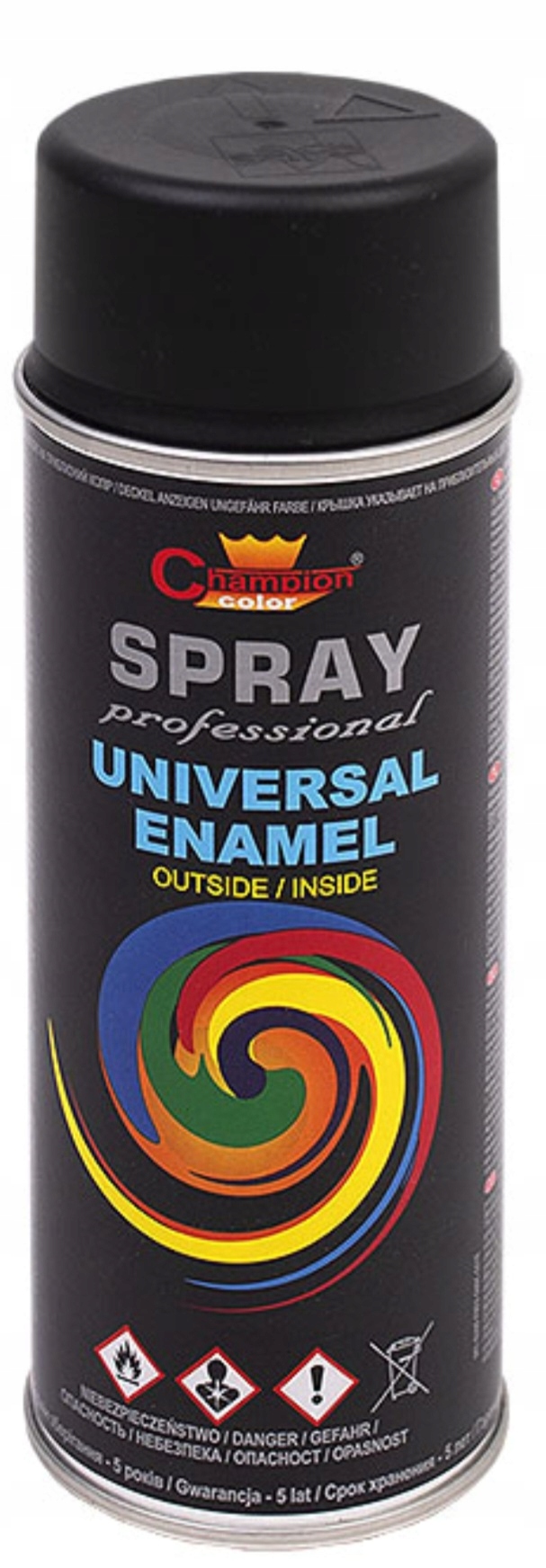 Emalia spray farba lakier 400 ml RAL 9005 czarny mat Champion