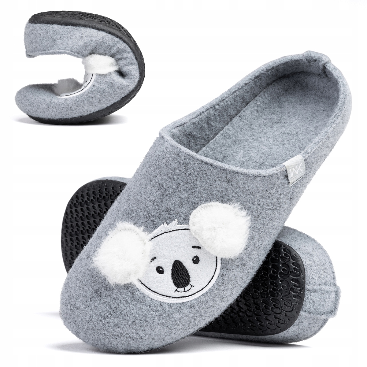 Pantofle Barefoot domácí filcové pantofle pohodlné měkké koala Wojtyłko 41
