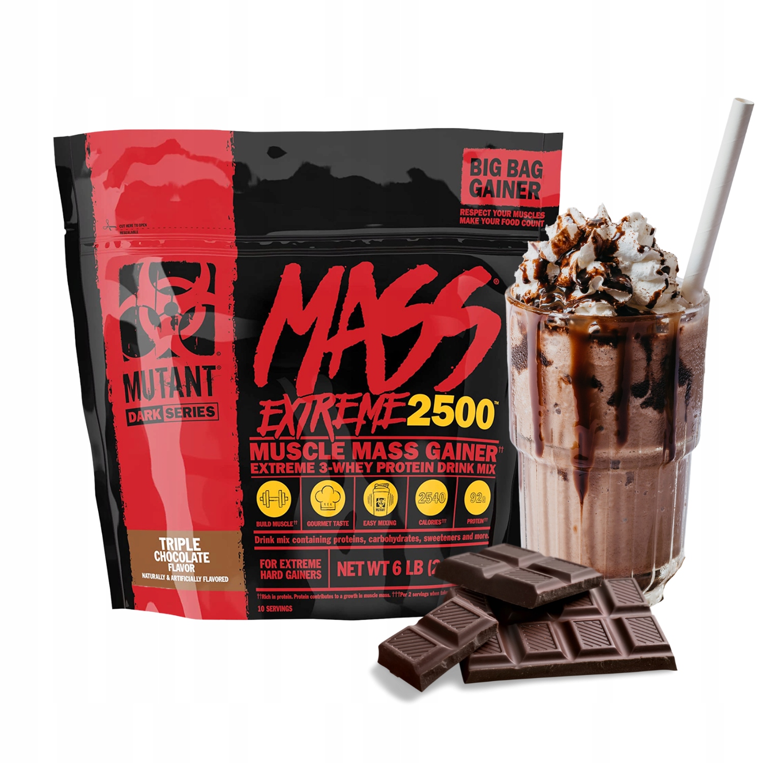 Mutant Mass Extreme 2500 2720g Triple Chocolate Trojitá Čokoláda