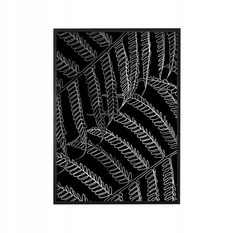 

Plakat w ramie duży 40x60cm leaves black