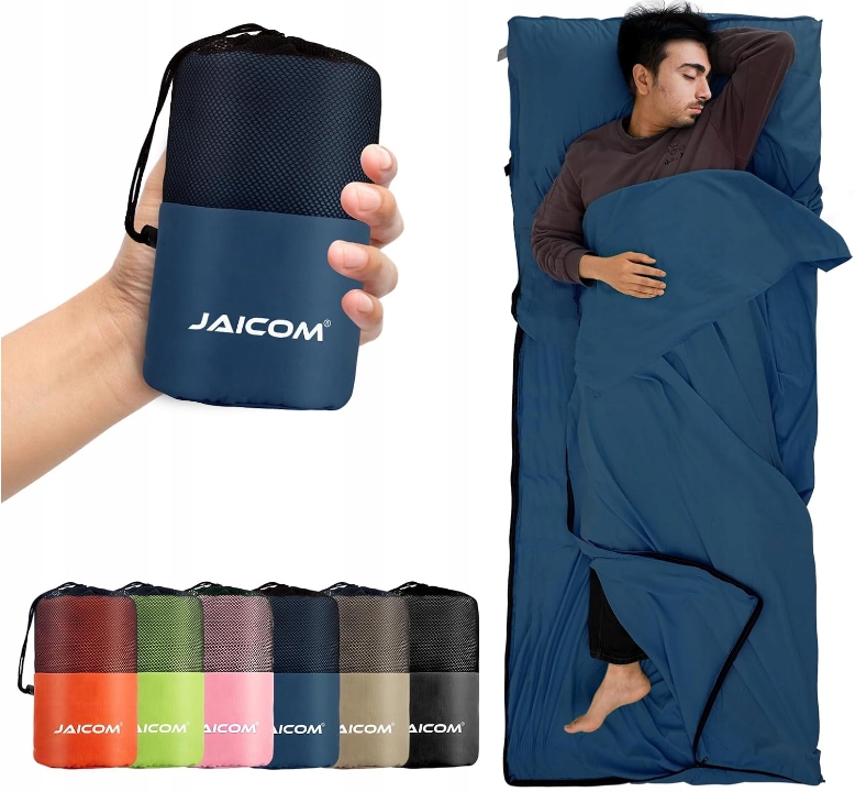 Jedwabny Śpiwór 220x90 Turystyczny Letni Z Zamkiem Ciepły Lekki Podróżny