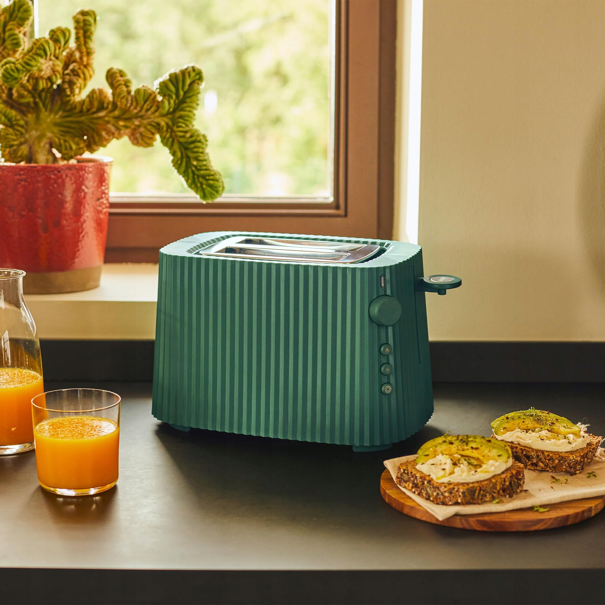 ALESSI Plissé Toster Zielony 850W, 6 Poziomów, Europejska Wtyczka — miniatura 6