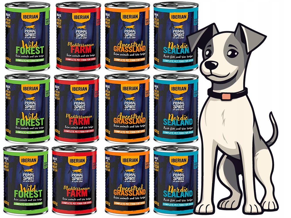 Primal Spirit Iberian Mokra Karma Dla Psa 12x 400g