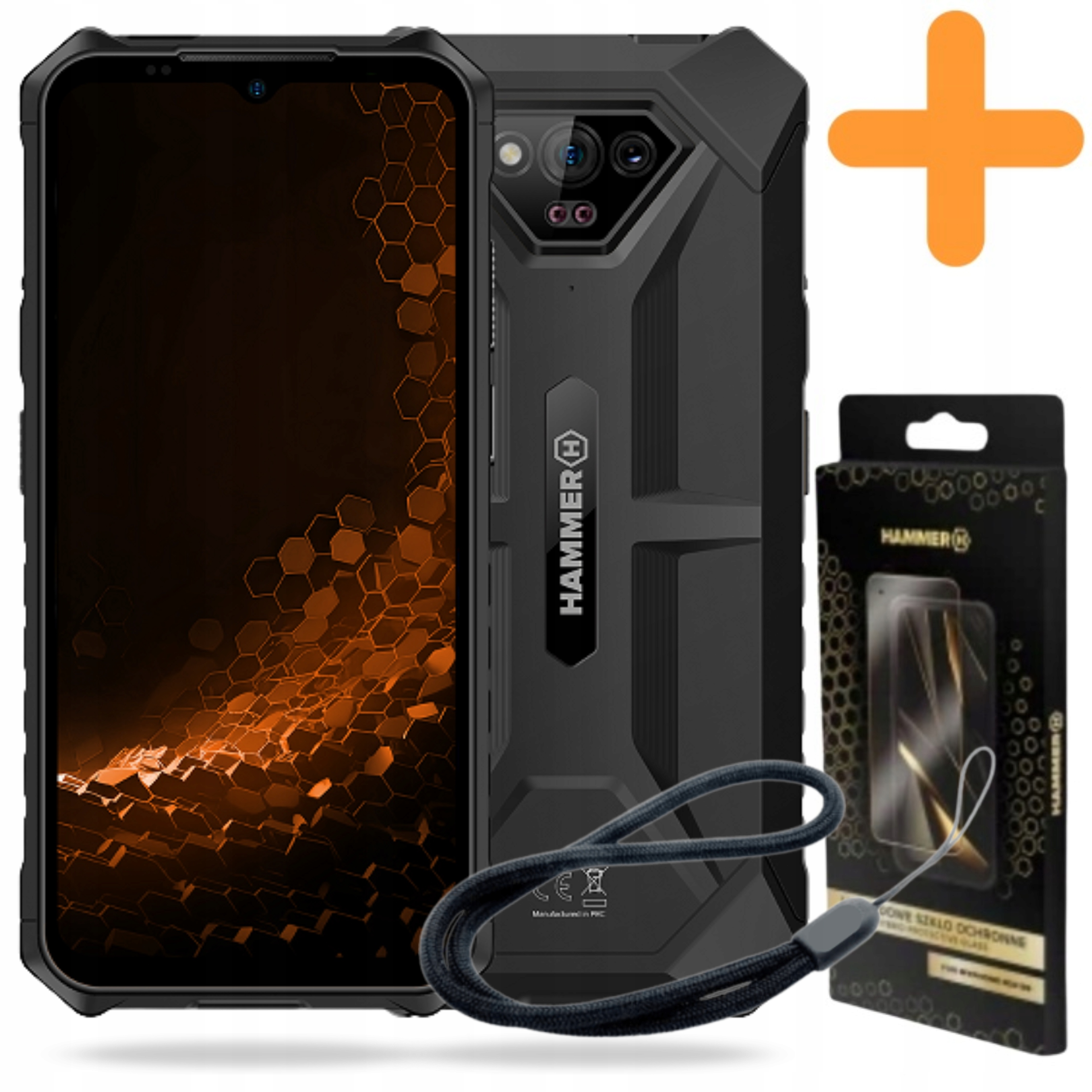 Smartphone Hammer Iron V Pancéřový Telefon Noční Vidění Sklo Hybridní Sada