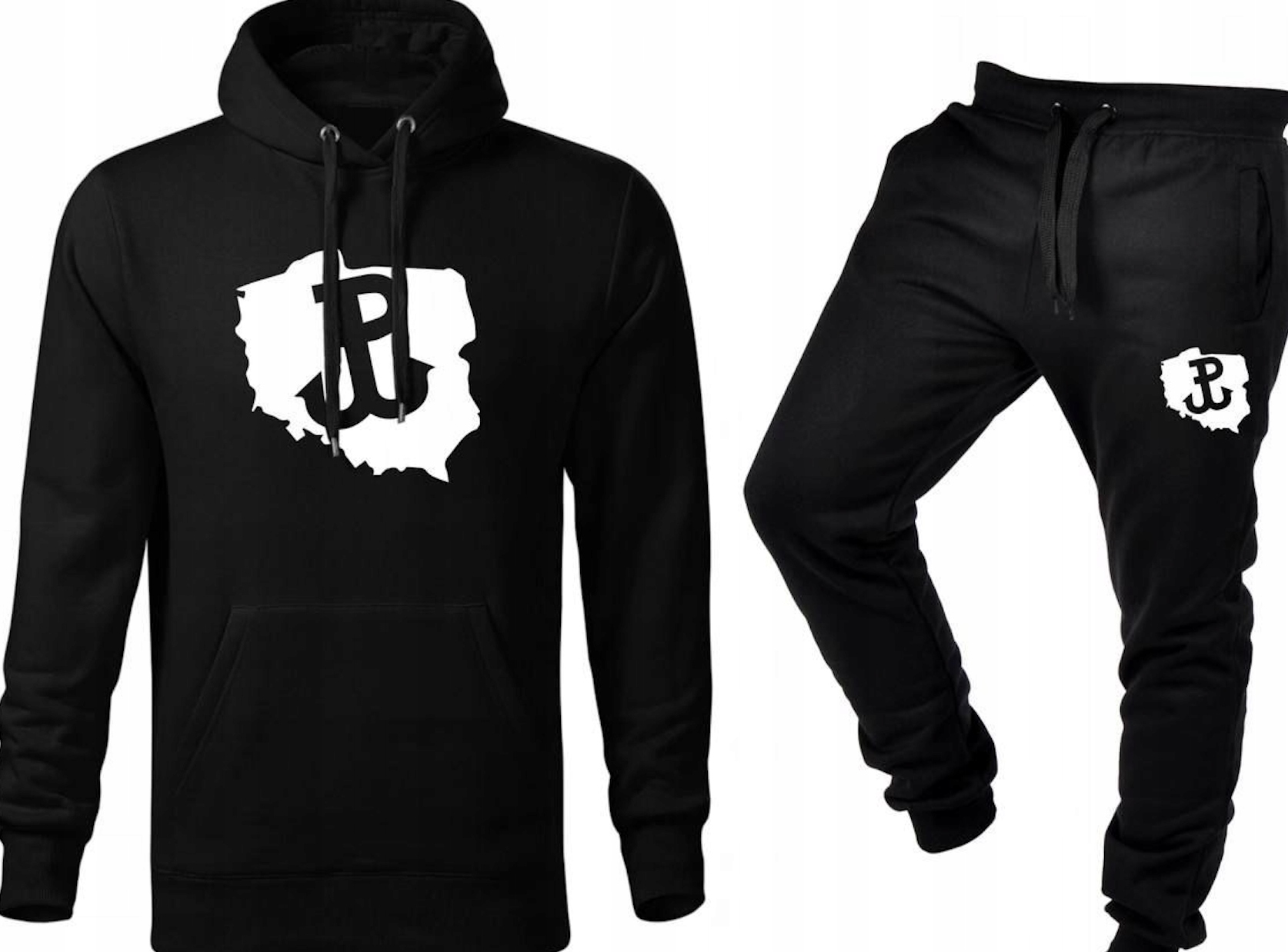 Tepláková Souprava Teplákovka Pánská Polská Bojová Mikina A Kalhoty Černá XL