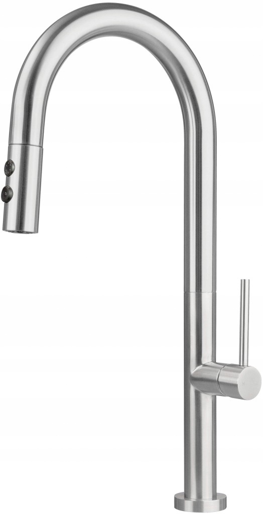 Kuchyňská baterie Olfato z oceli s výsuvným výtokem – 2 druhy proudu