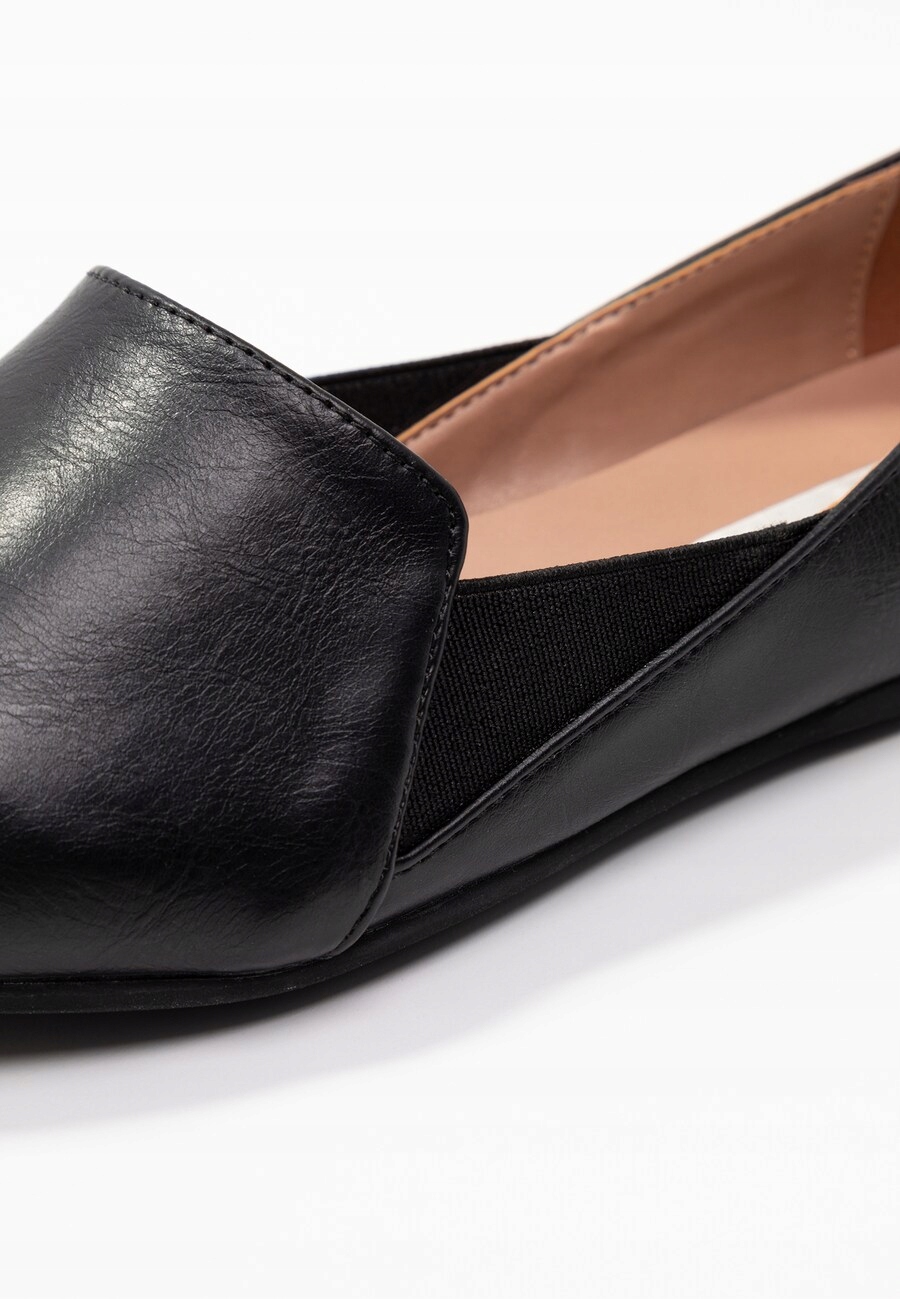 MATT NAT DAMSKIE MOKASYNY CZARNE WSUWANE 38 2ZCO Wzór dominujący bez wzoru