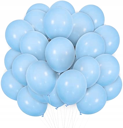 

Balony j. niebieskie Duże błękitne pastelowe 100x