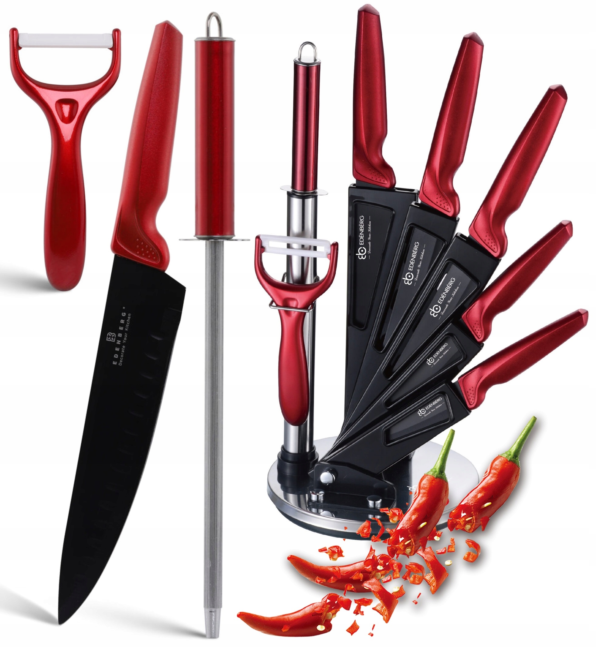 

Noże Kuchenne Edenberg Zestaw 5 Noży W Bloku