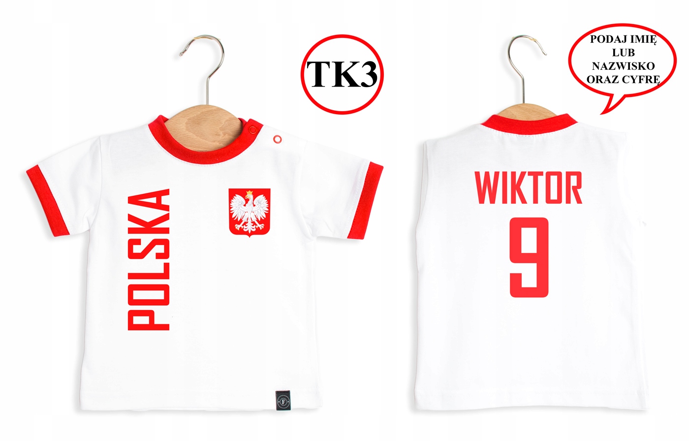 T-SHIRT KOSZULKA KIBIC POLSKI NADRUK 140 PREZENT Rękaw krótki rękaw