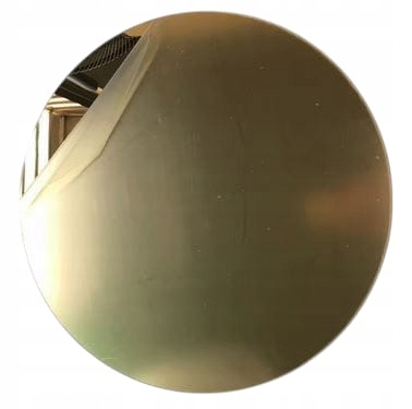 Zrcadlo z akrylového plexiskla s ozdobným kruhem, zlaté, průměr 55 cm, tloušťka 3 mm