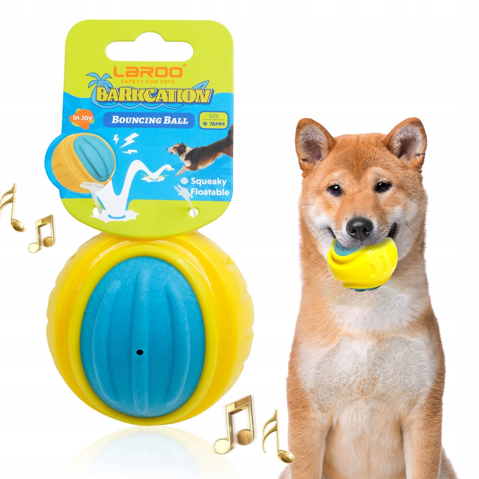 Levně Laroo Míček Pro Psy Hračka Kousátko na čištění zubů pro středně velké psy