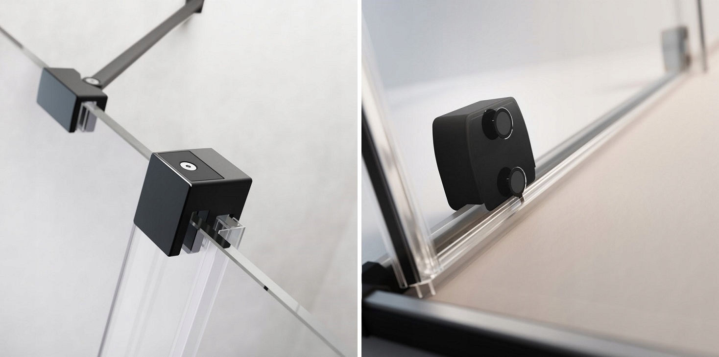 Drzwi czarne RADAWAY Furo Black DWJ 150x200 LEWE Szerokość produktu 150 cm