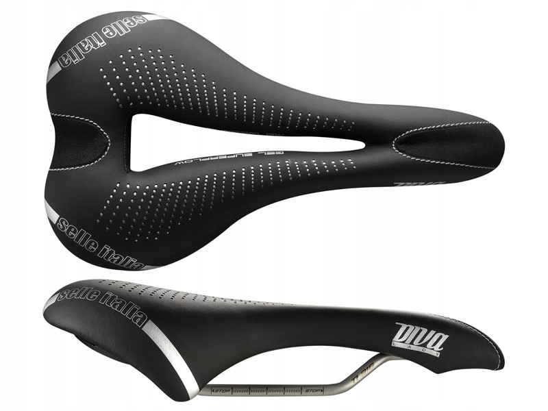 Siodło Selle Italia Sportouring Diva Gel TI316 Superflow L3, Pręty TI316