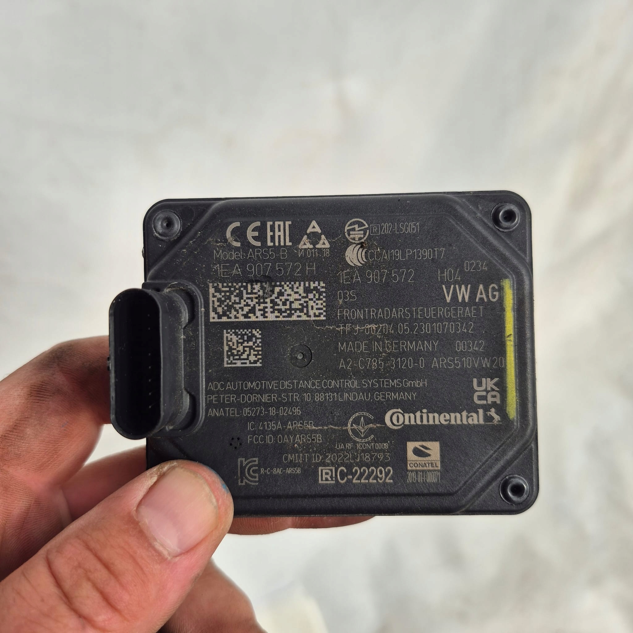 VW AUDI SEAT SKODA ID3 ID4 BORN B9 RADAR SENSOR DISTRONIC 1EA907572H