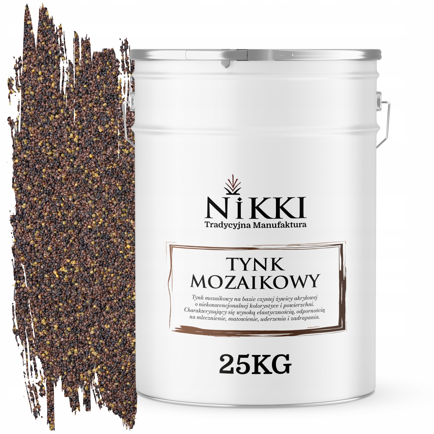 Mozaiková Omietka Živicová 25 Kg Vnútorná Vonkajšia Farba Hnedá Tmavá M82