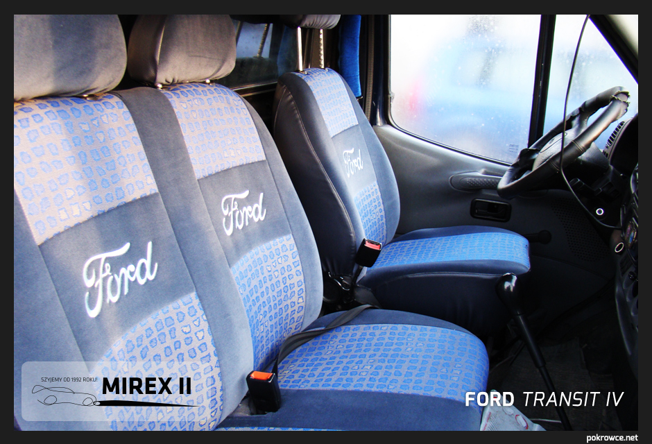 Pokrowce z tkanin Ford Transit Mk4 3-osobowy