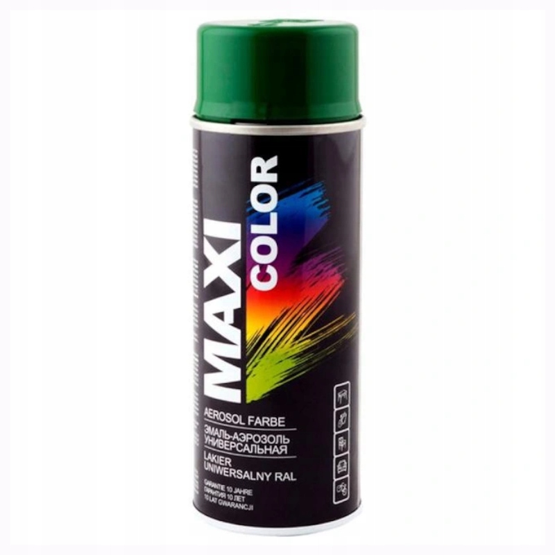 MAXI SPRAY FARBA LAKIER RAL 6002 ZIELONY POŁYSK
