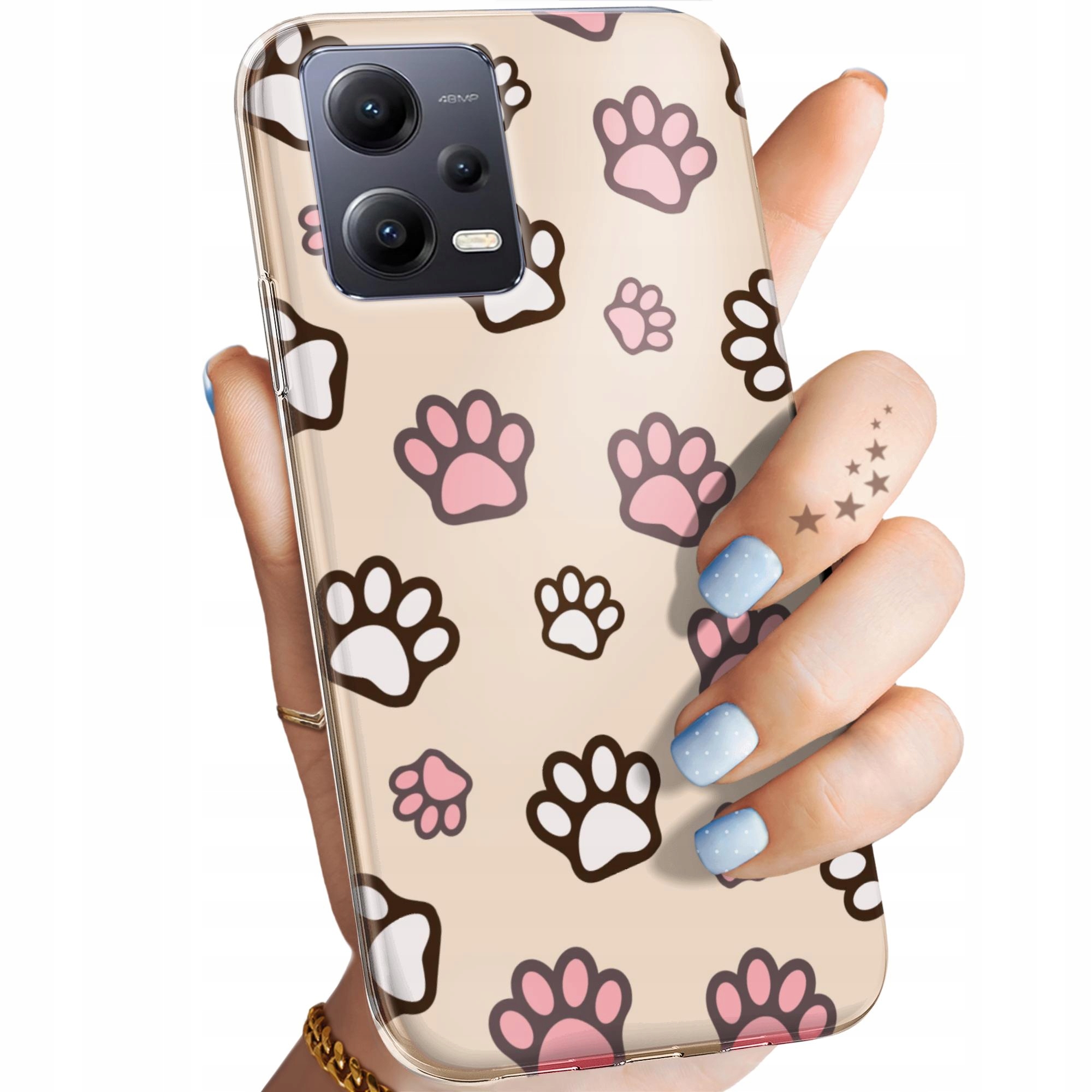 Etui Do Redmi Note 12 5G Poco X5 Łapki Ślady Łapa Stopa Obudowa