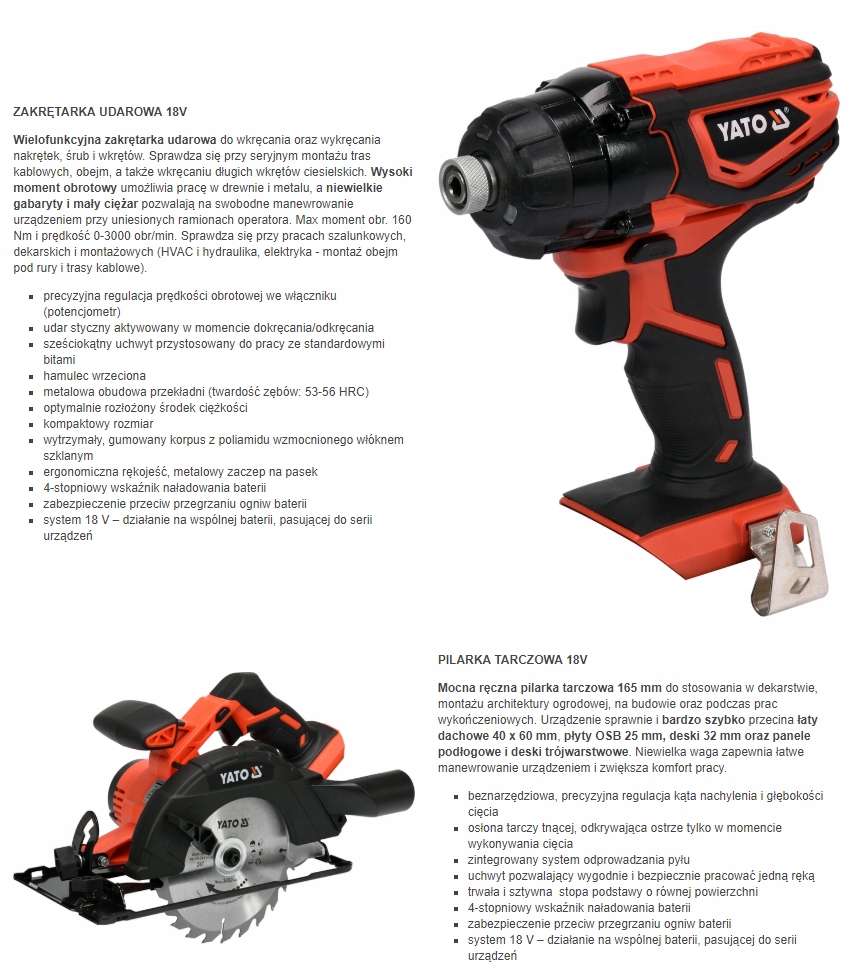 ZESTAW NARZĘDZI AKUMULATOROWYCH 18V + 4 AKU 25 ELE Informacje dodatkowe udar